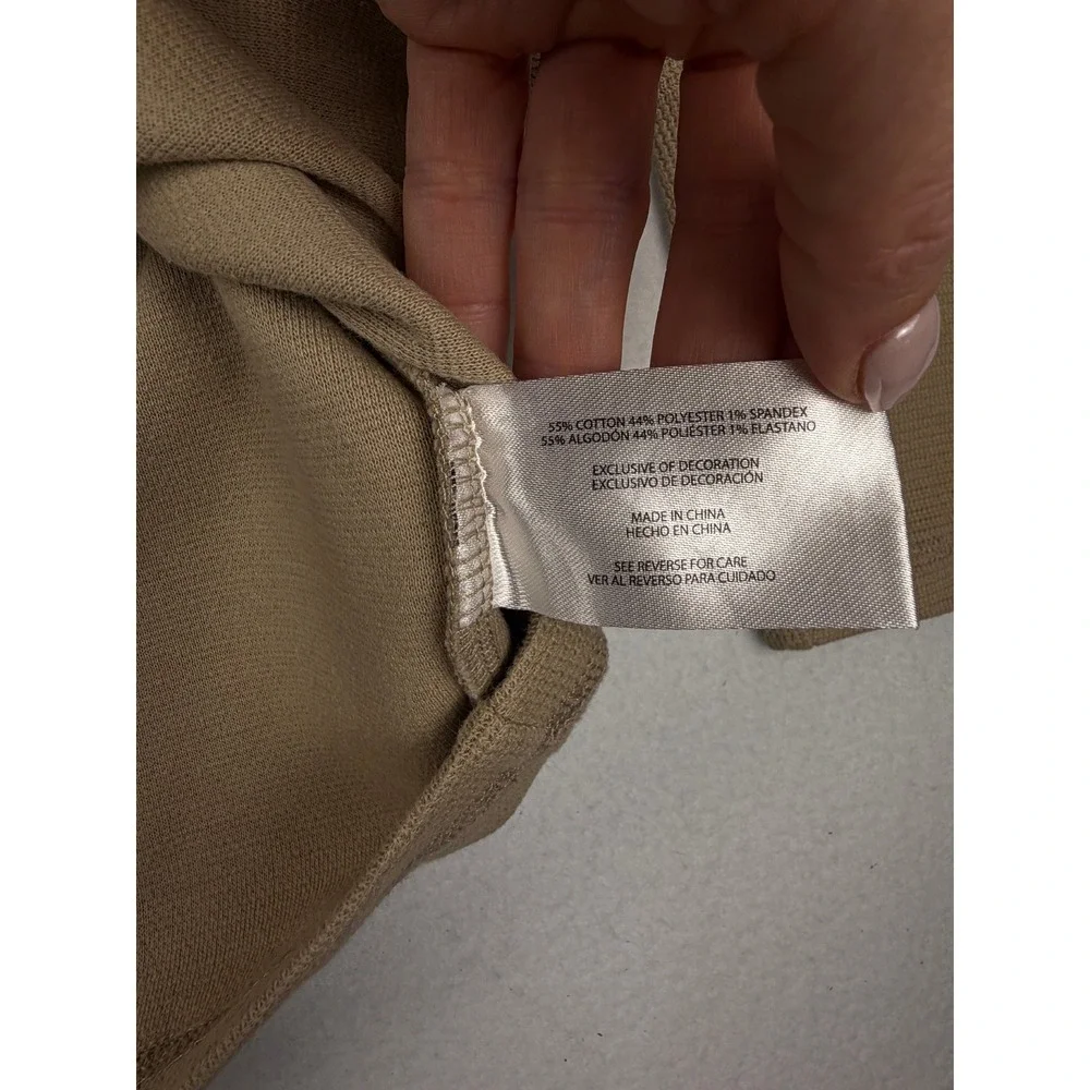 Banana Republic Mens XL Tan Waffle Knit Long Sleeve Crew Neck Shirt 1786395